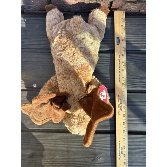 TY Classic Plush Moose MORTIMER Laying 15"L Brown Floppy Toy Vintage 1995 P12 - Picture 2 of 8